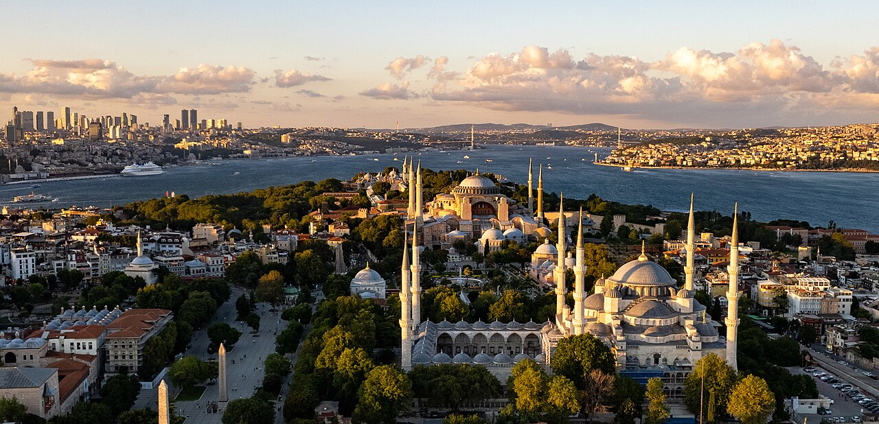Istanbul historical peninsula and modern skyline